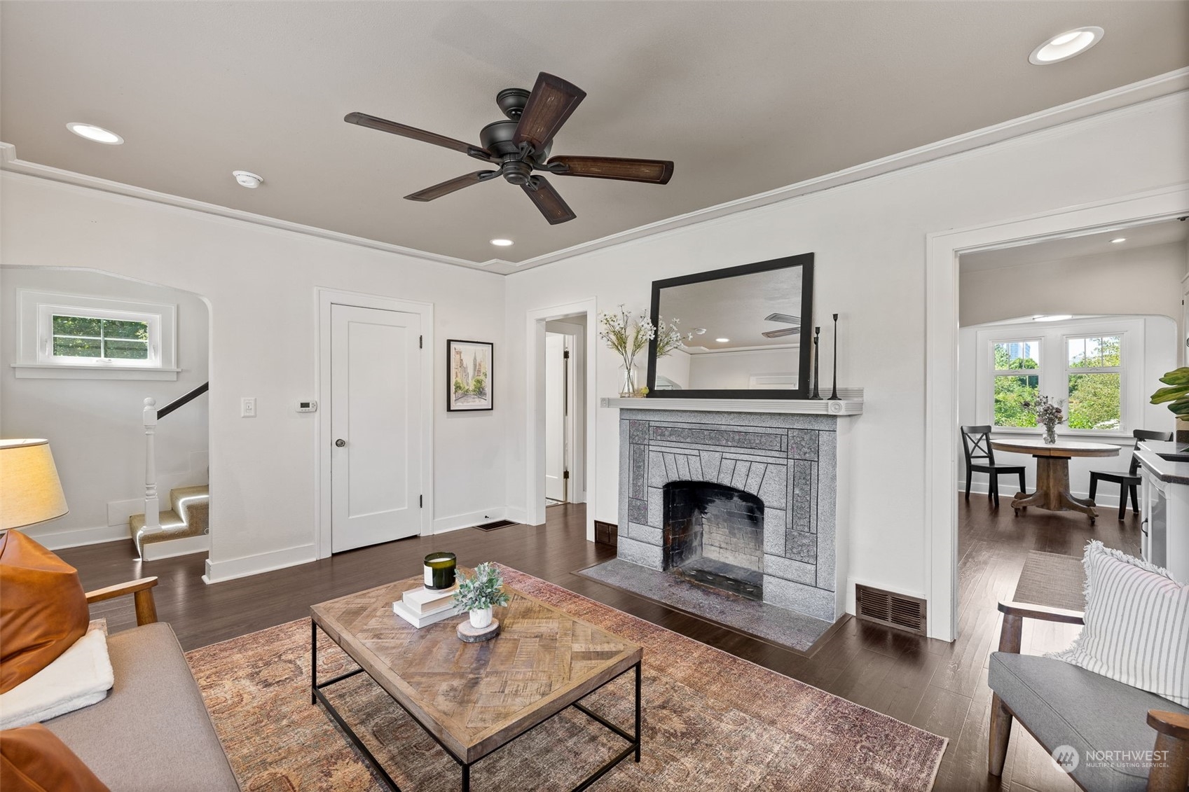 1232 Donovan Lane Everett, WA 98201 - Photo 5 of 34 a living room with furniture and a fireplace