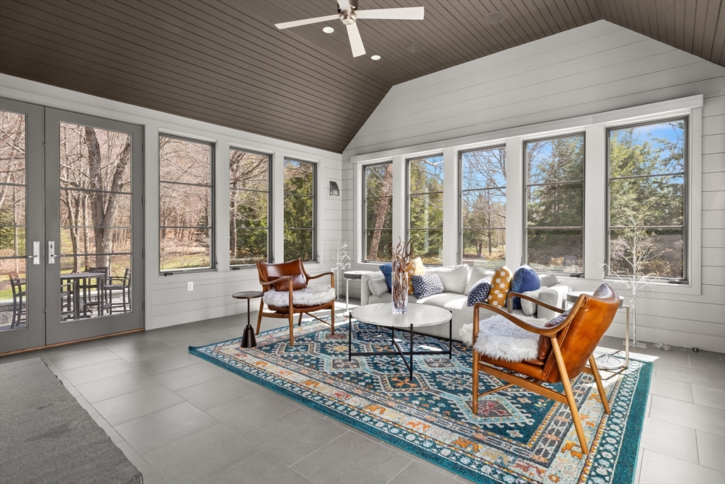 130 Meyer Road Hamilton, MA 01982 - Photo 20 of 42 a living room with furniture and large windows