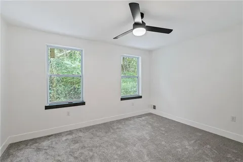 an empty room with a window