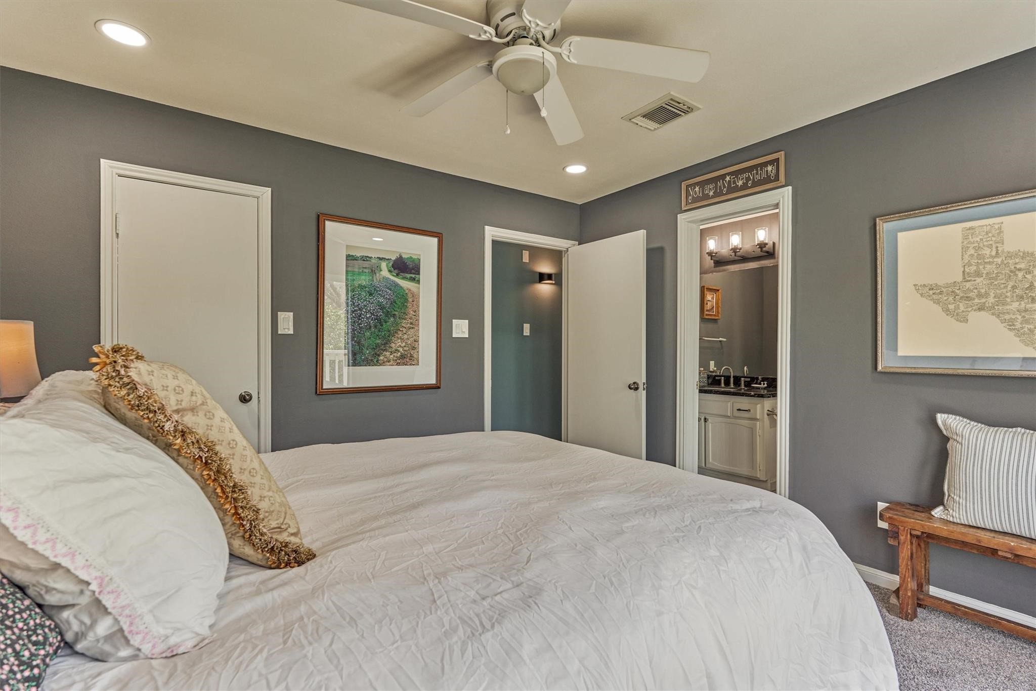 1 April Point Drive South Montgomery, TX 77356 - Photo 30 of 45 This bedroom also features access to the jack and jill bath and has a walk-in closet.