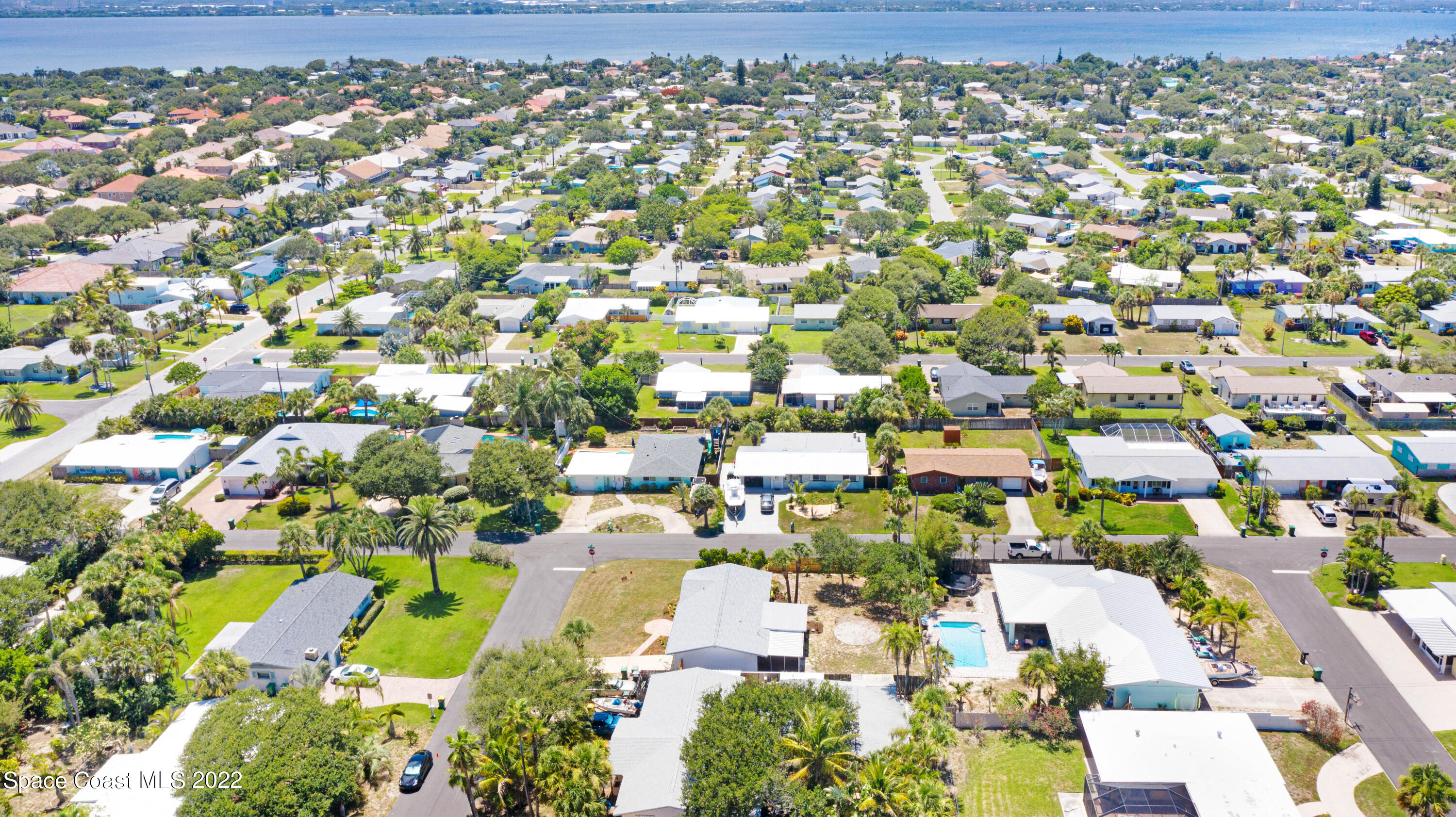 282 Fay Drive Indialantic, FL 32903 - Photo 11 of 27 an aerial view of residential houses with outdoor space