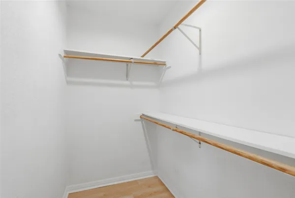 a view of small space with racks on the wall