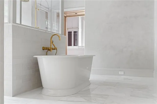 a view of a swimming pool and a yard