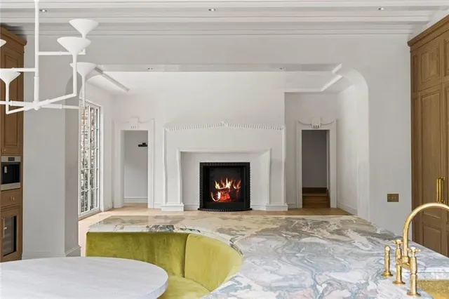 a kitchen with a sink and a window