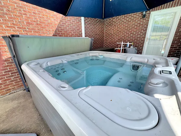 a view of outdoor space yard swimming pool and porch