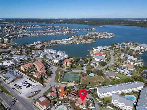 an aerial view of a city