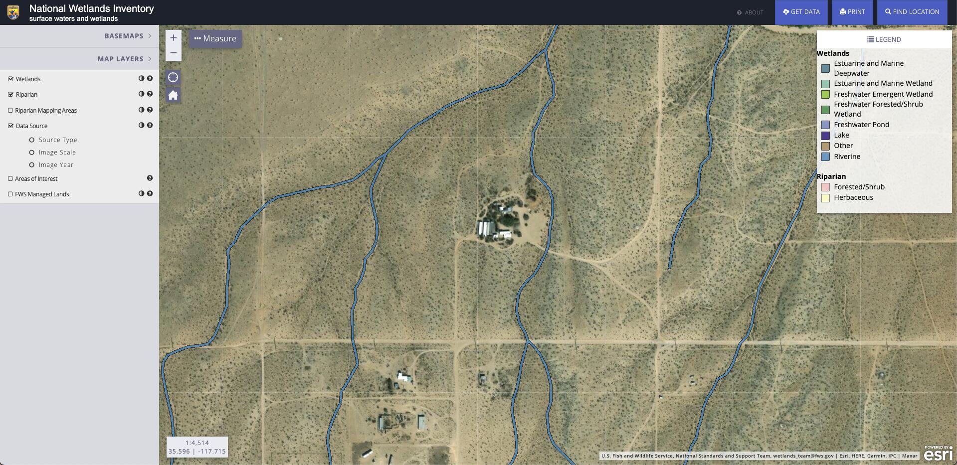 South Primavera Street Ridgecrest, CA 93555 - Photo 19 of 21 f Wetlands Map_508-070-10-00-1_Kern