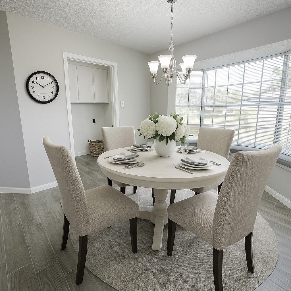 23460 Smith Road Porter, TX 77365 - Photo 11 of 46 a view of a dining room with furniture window and wooden floor