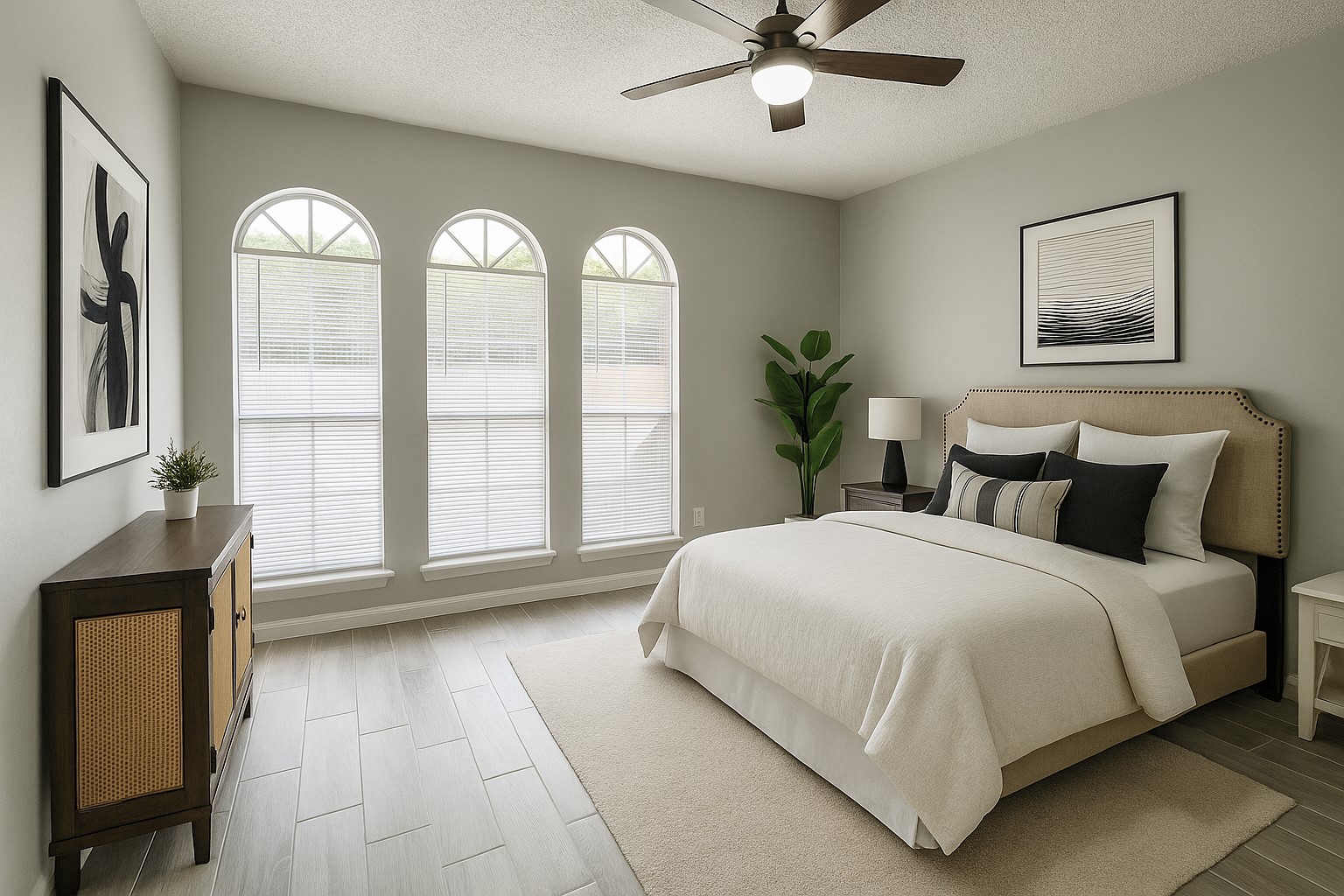 23460 Smith Road Porter, TX 77365 - Photo 13 of 46 a spacious bedroom with a bed and a large window