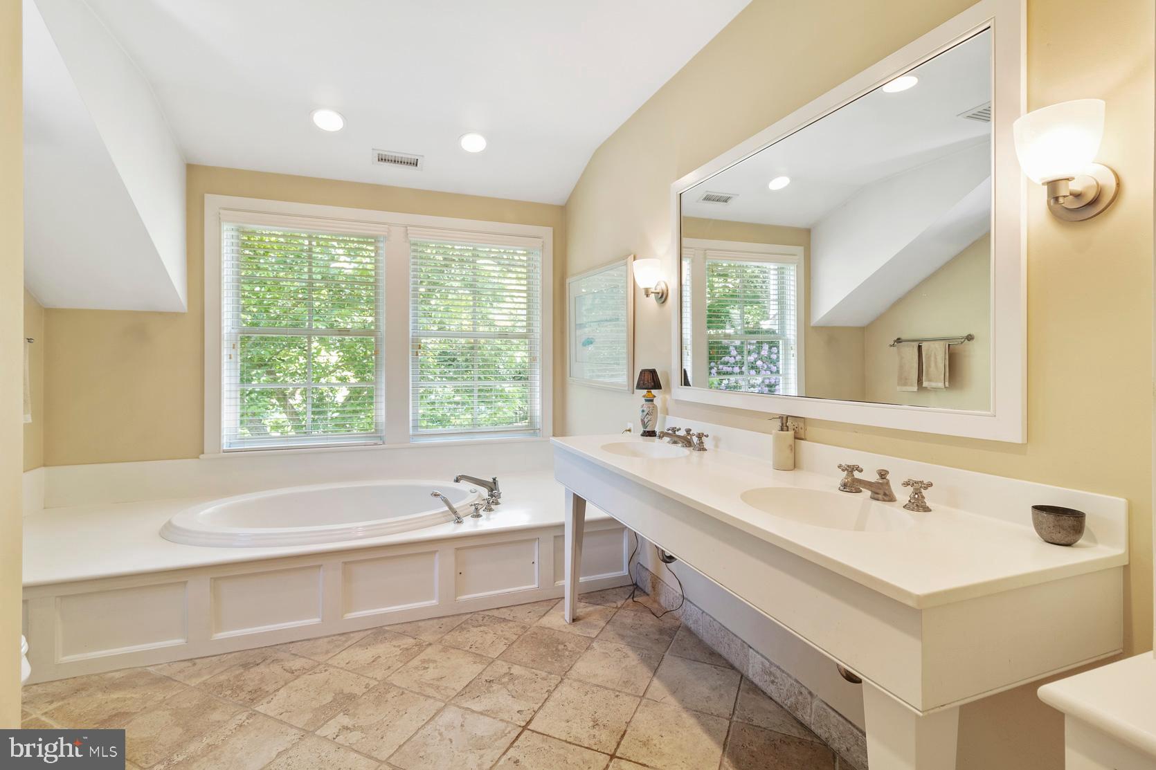80 West Hampton Road Philadelphia, PA 19118 - Photo 23 of 52 Double sinks and a soaking tub in the primary bath