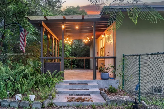 a view of fountain in the balcony