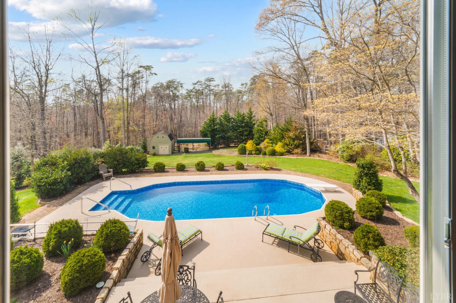 129 Quail Ridge Drive Altavista, VA 24517 - Photo 44 of 76 a view of a swimming pool with a yard