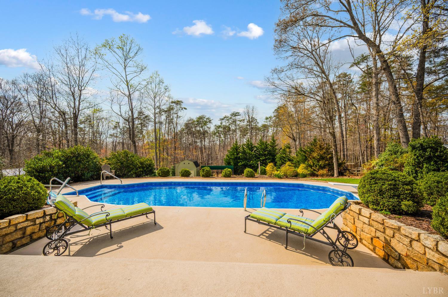 129 Quail Ridge Drive Altavista, VA 24517 - Photo 47 of 76 a view of swimming pool with seating space