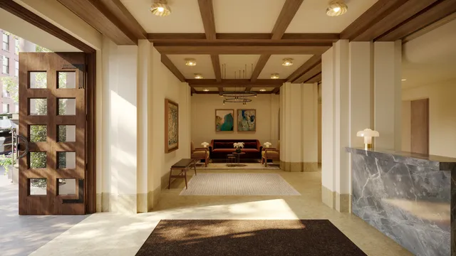 a view of a entryway door of the living room