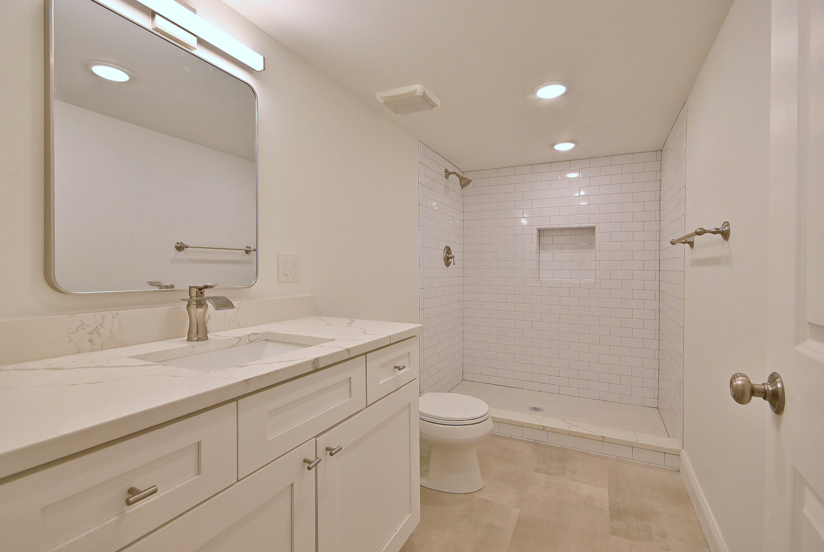 13 Woodgate Drive Burr Ridge, IL 60527 - Photo 45 of 46 a bathroom with a granite countertop sink a toilet and shower