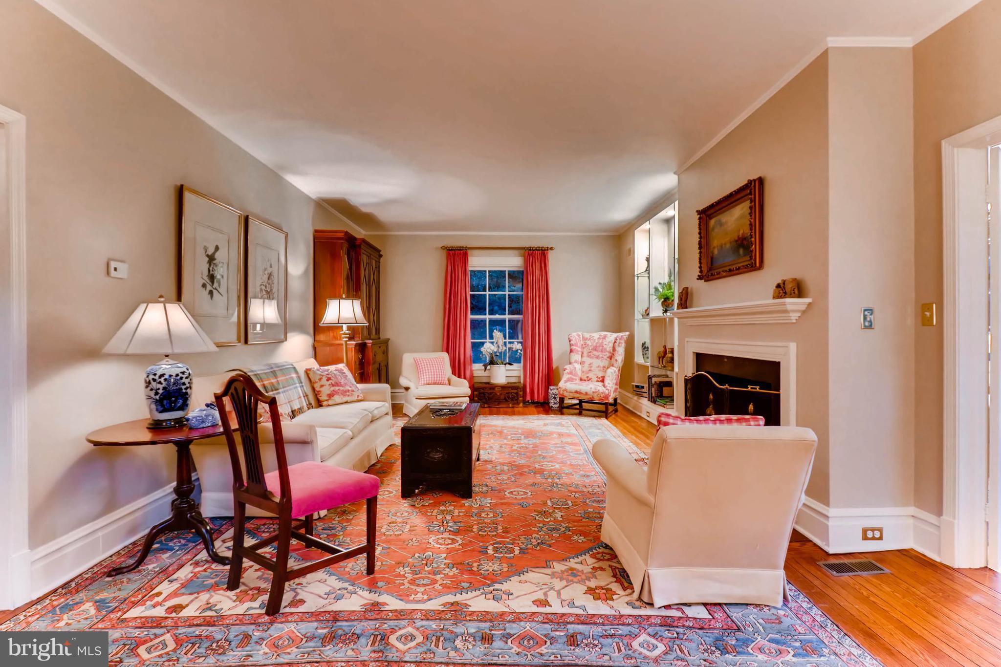 17 Elmwood Road Baltimore, MD 21210 - Photo 6 of 30 Formal Living RM w/ Wood Fireplace