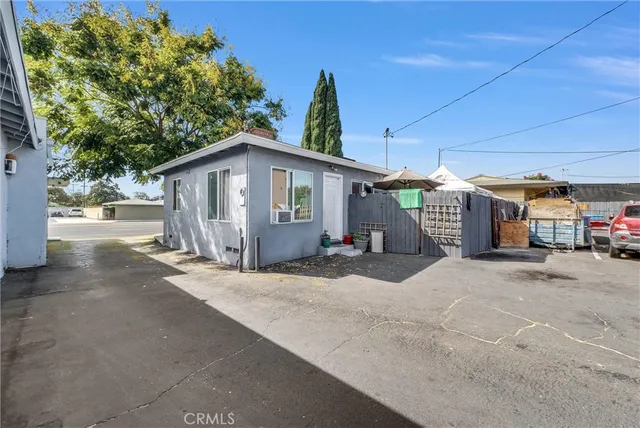 a view of a house with a patio