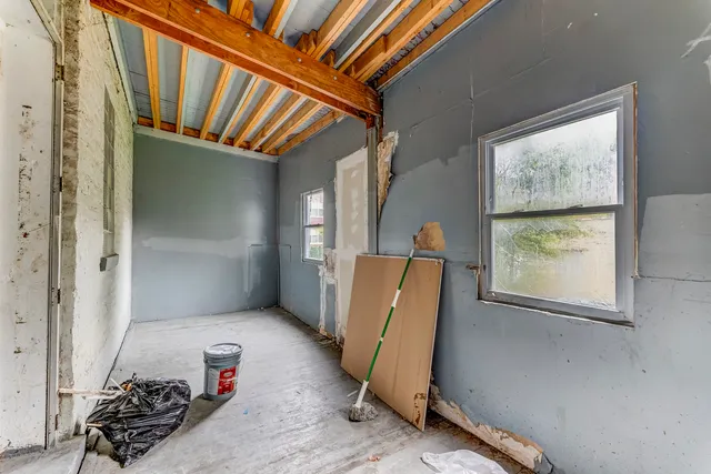 a view of storage and utility room