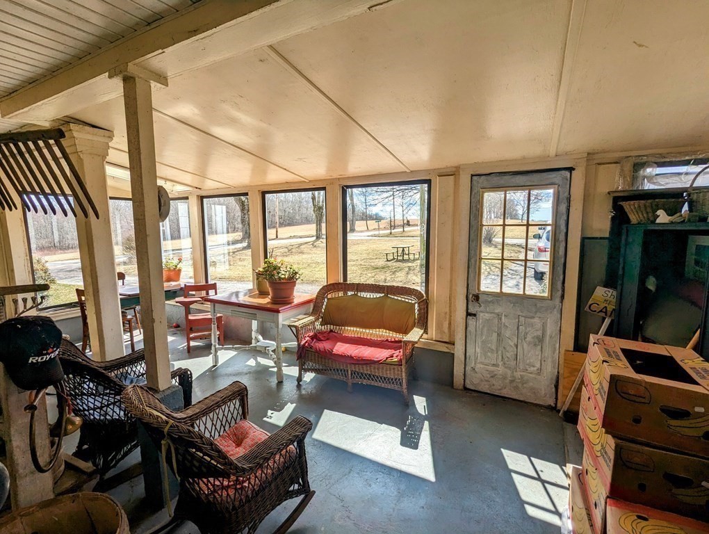 75 Marsh Road Dudley, MA 01571 - Photo 22 of 41 a living room with furniture a flat screen tv and large windows