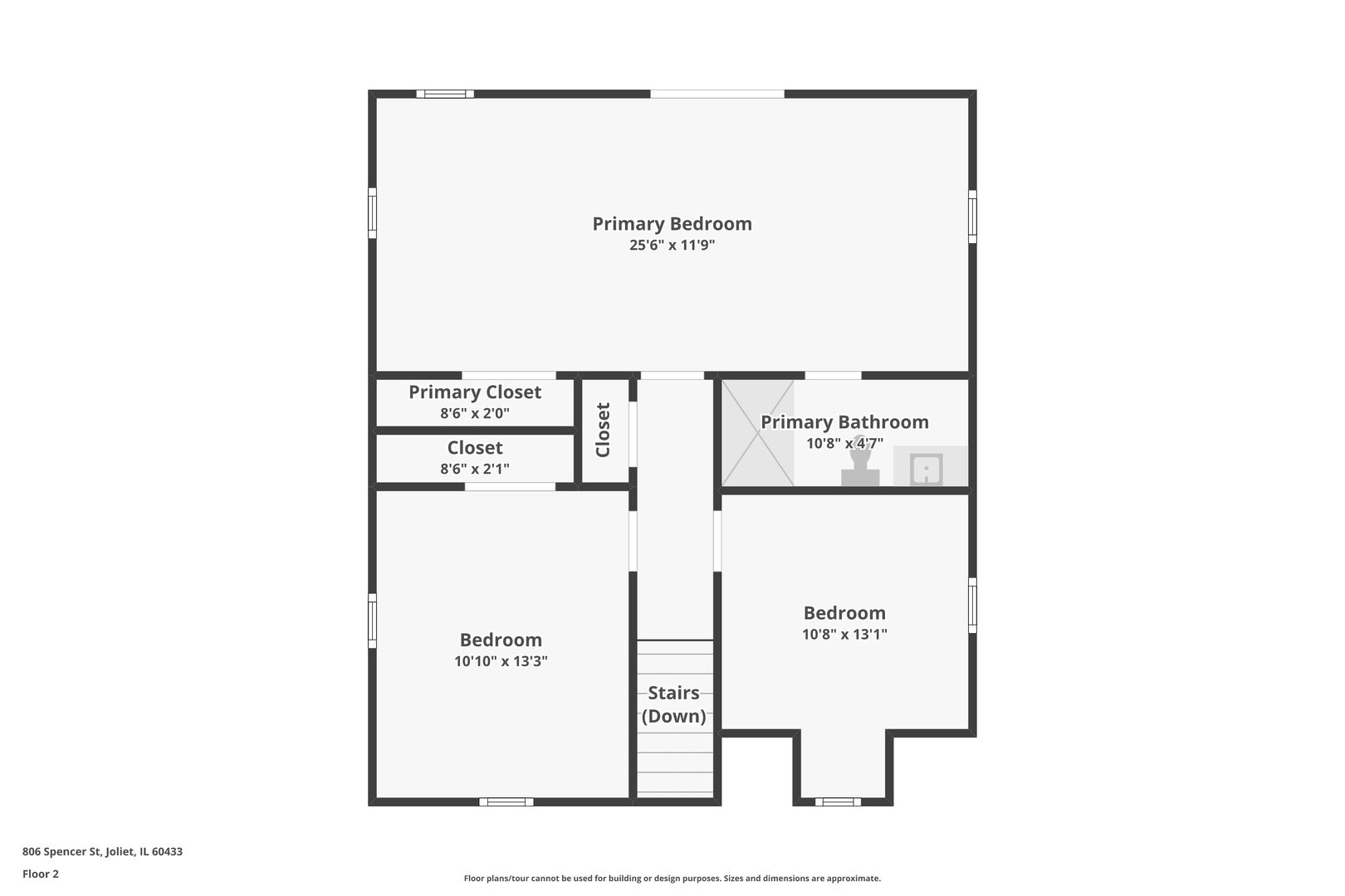 806 Spencer Street Joliet, IL 60433 - Photo 46 of 49 a picture of a floor plan
