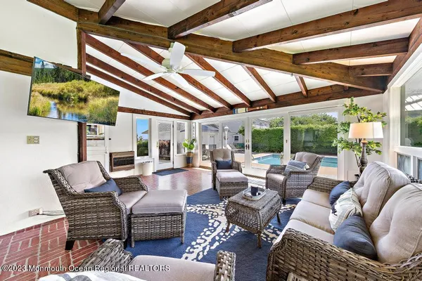 a view of a glass door with a outdoor space