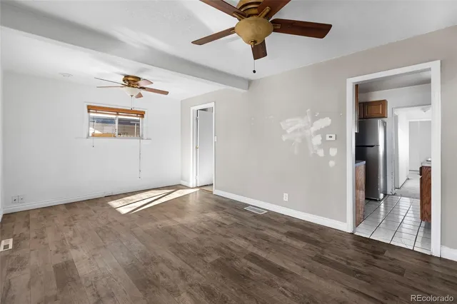 wooden floor in an empty room