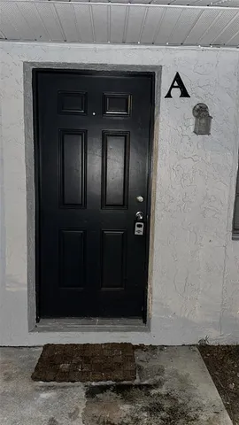 a view of a door of the house