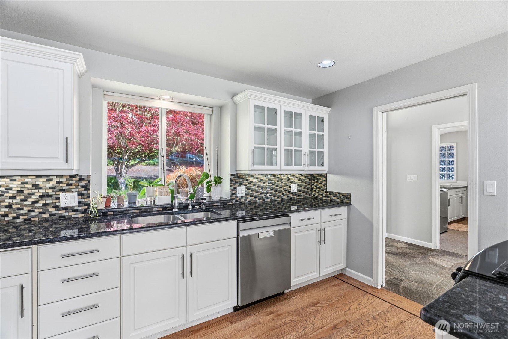 16 Little Cape Horn Road Cathlamet, WA 98612 - Photo 11 of 32 a kitchen with stainless steel appliances granite countertop a sink and cabinets