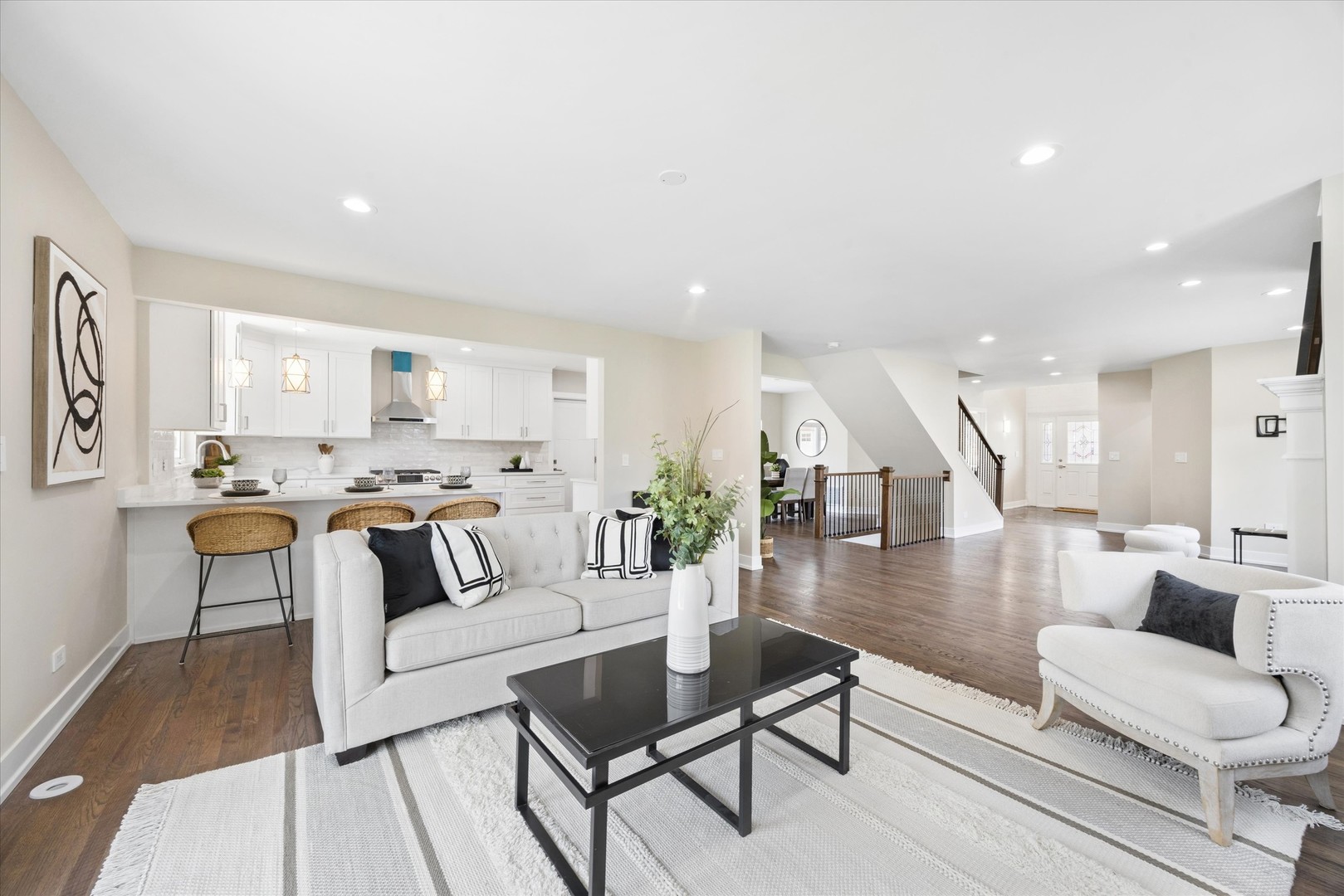 9807 West 57th Street Countryside, IL 60525 - Photo 11 of 48 a living room with furniture and a view of kitchen