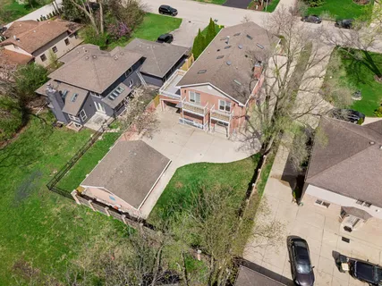 an aerial view of multiple house