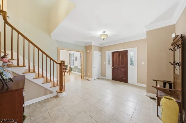 a view of an entryway with staircase