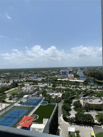 an aerial view of a city