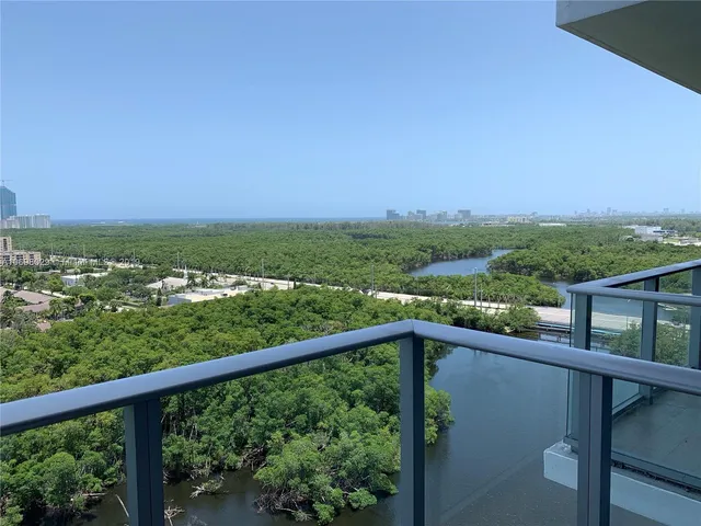 a view of a balcony with an outdoor space