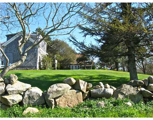 563 Center Road Block Island, RI 02807 - Photo 8 of 18 Exterior Back. More views of rambling stone walls on property.
