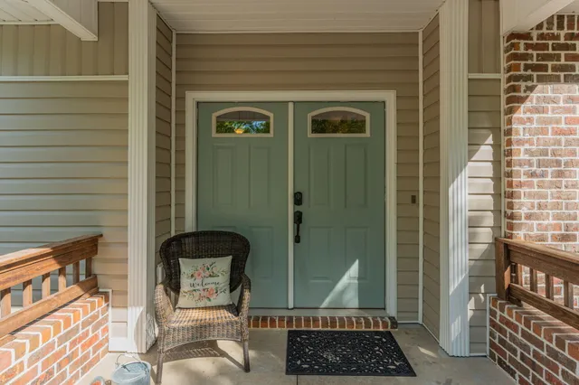 a view of a door and chair