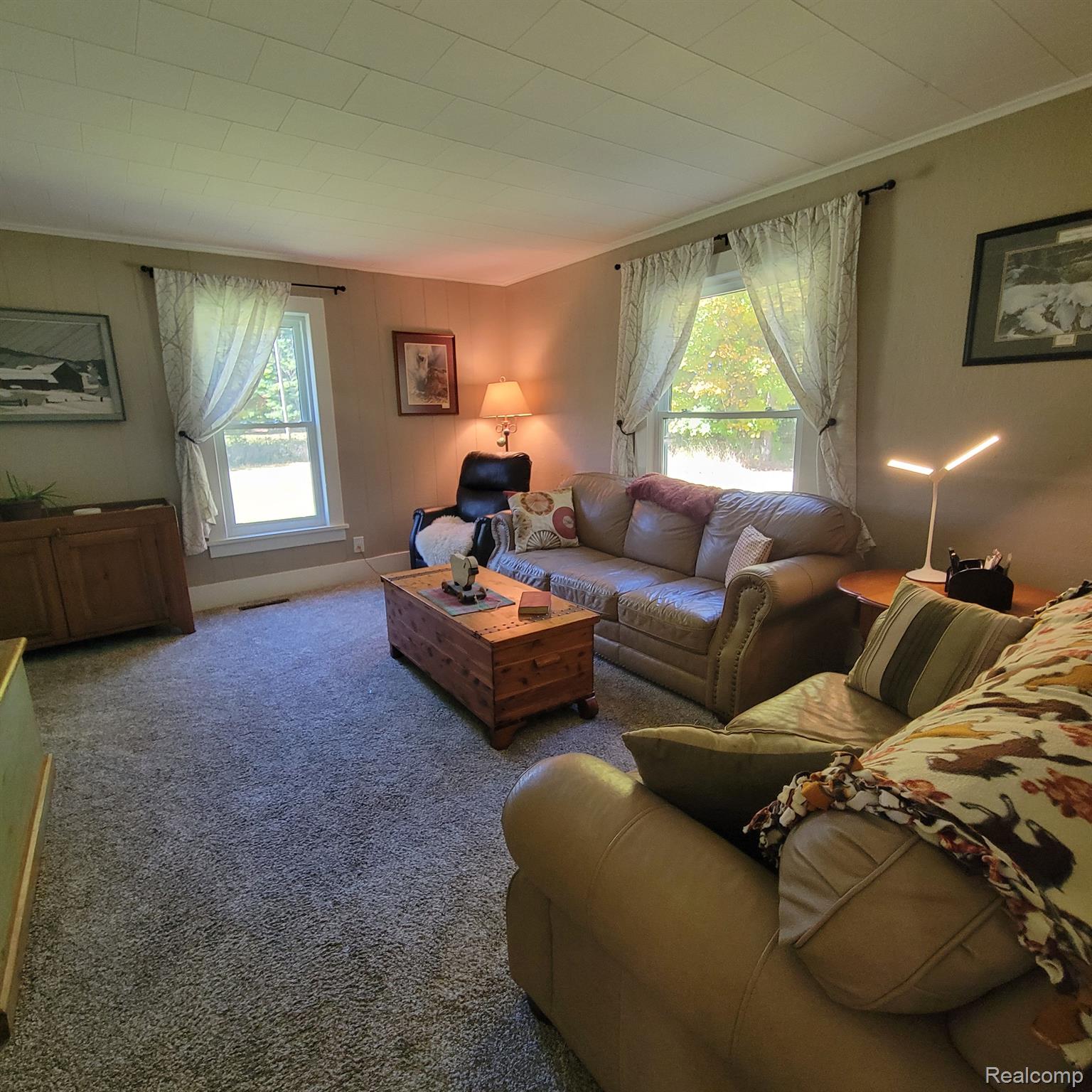 5782 Lyons Road Imlay City, MI 48444 - Photo 14 of 47 COZY LIVING ROOM, NEW CARPET!