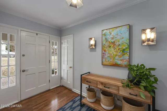 workspace with wooden floor and window