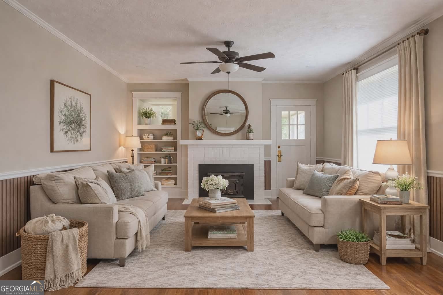 404 West Gordon Street Thomaston, GA 30286 - Photo 5 of 26 a living room with furniture and a fireplace