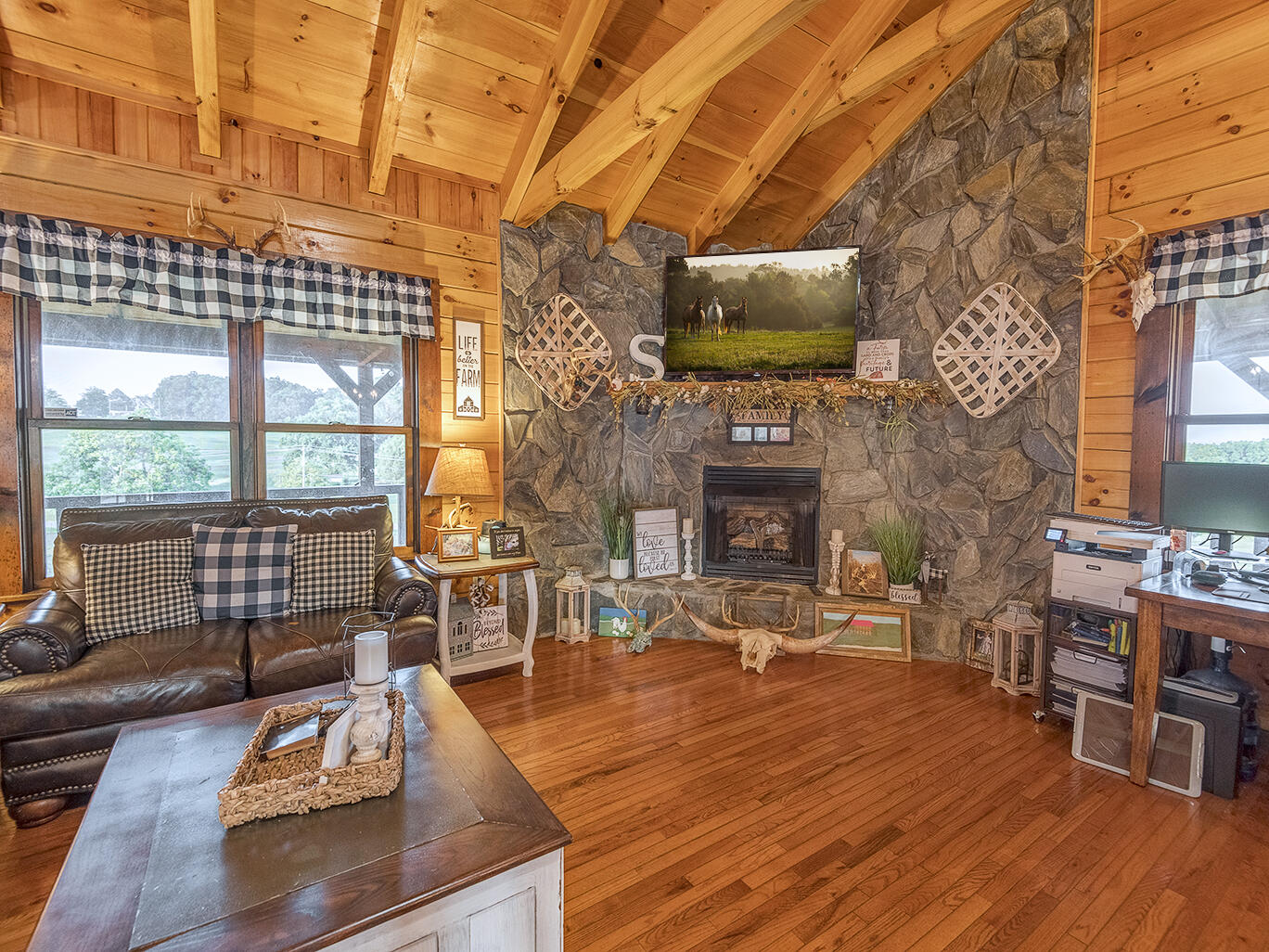 1045 Edens Road Afton, TN 37616 - Photo 12 of 44 Great Room with Fireplace