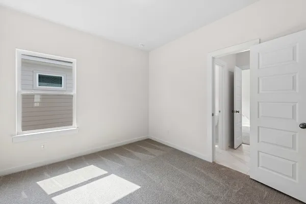 an empty room with a window