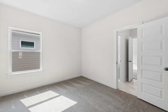 an empty room with a window