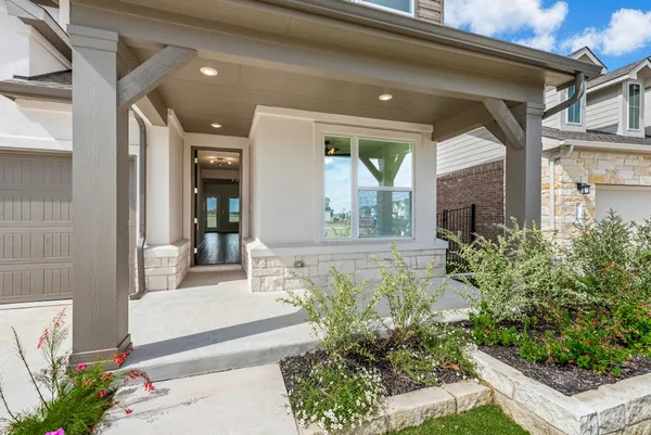 a view of a entryway of the house