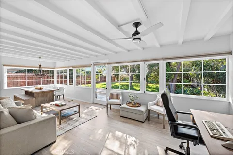 a view of a living room and a window