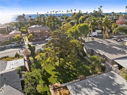 an aerial view of residential building and street
