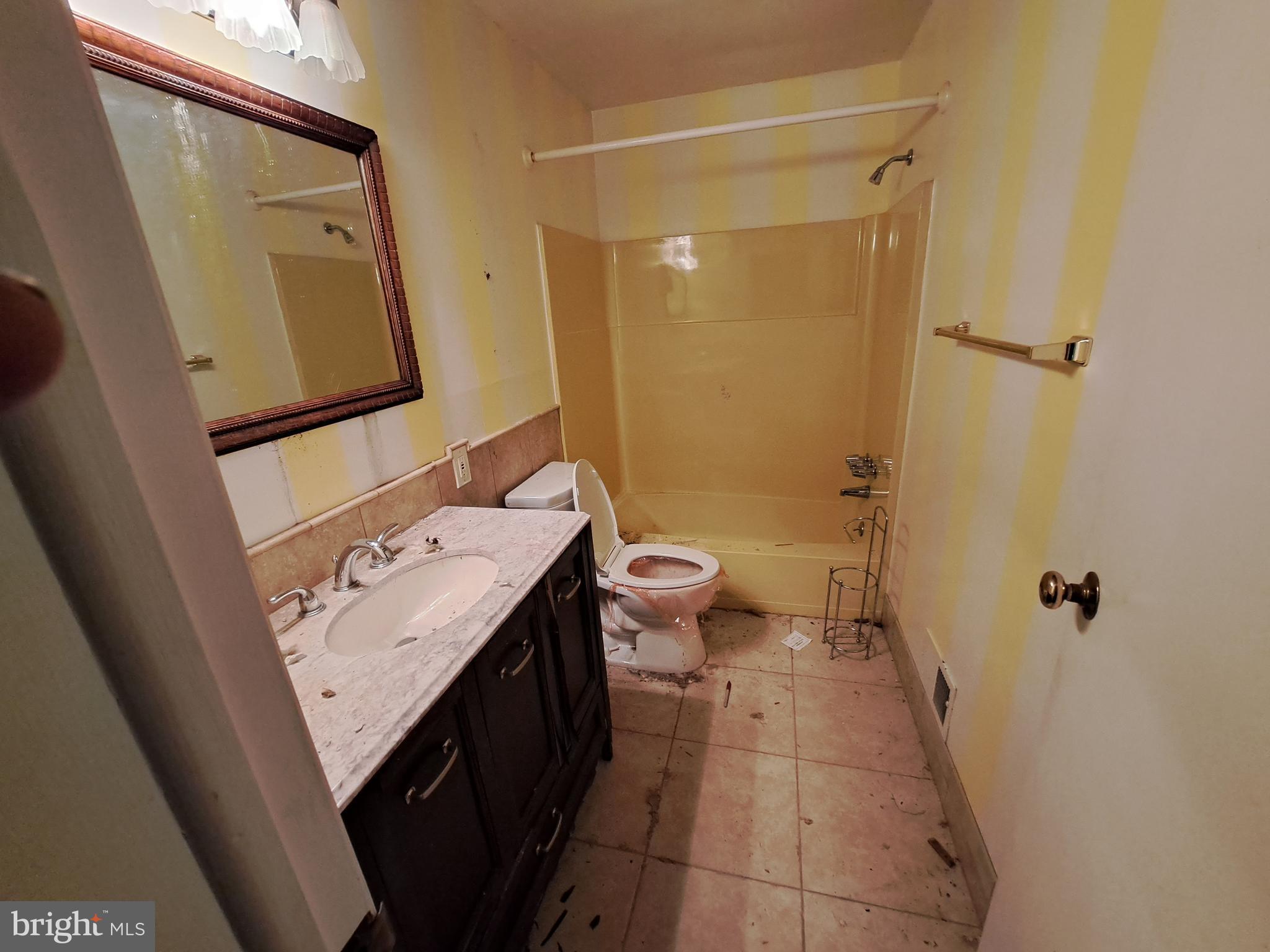 1371 Lower Ferry Road Ewing, NJ 08618 - Photo 9 of 18 a bathroom with a sink a toilet a mirror and shower