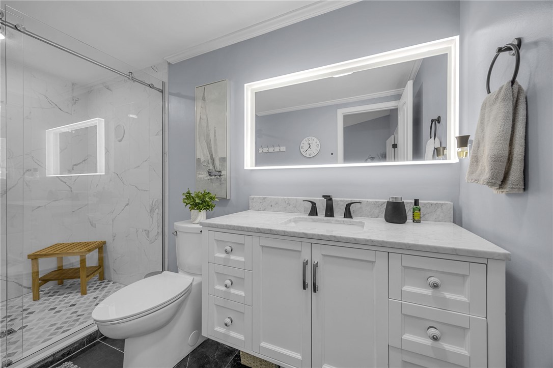 1230 Melton Road, Unit 15 West Union, SC 29696 - Photo 20 of 50 This modern bathroom features elegant fixtures and a spacious shower.