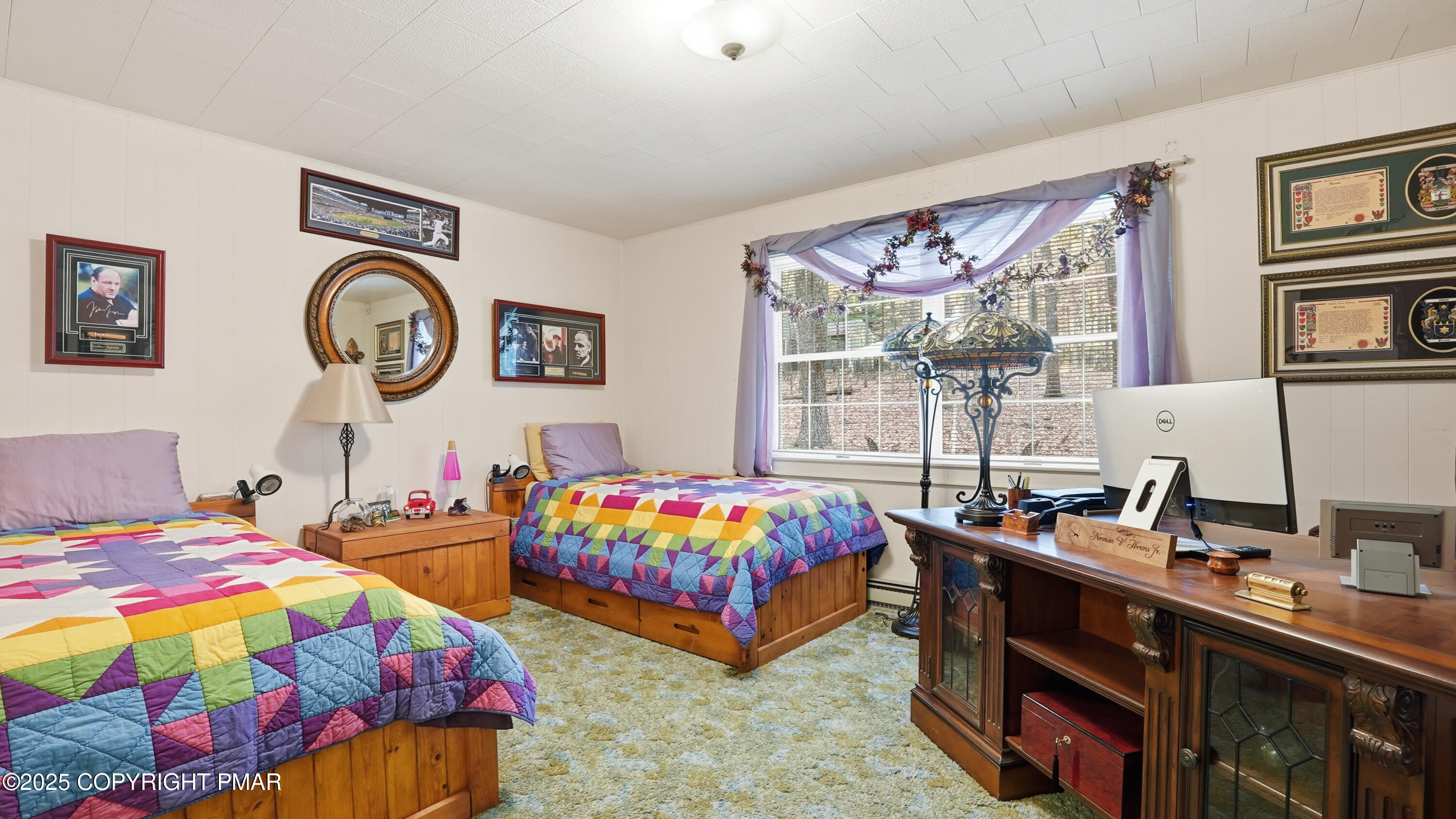 519 Pheasant Lane Cresco, PA 18326 - Photo 46 of 79 a bedroom with two beds and a large window