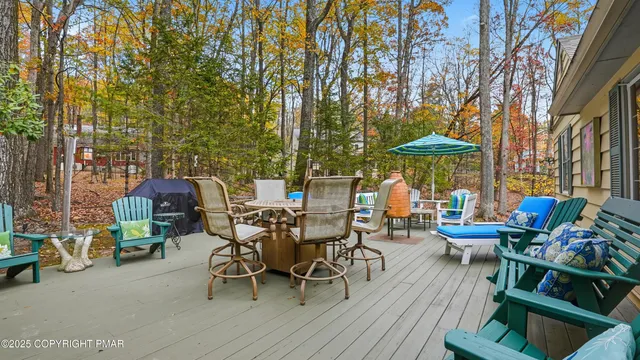 a view of a terrace with a yard