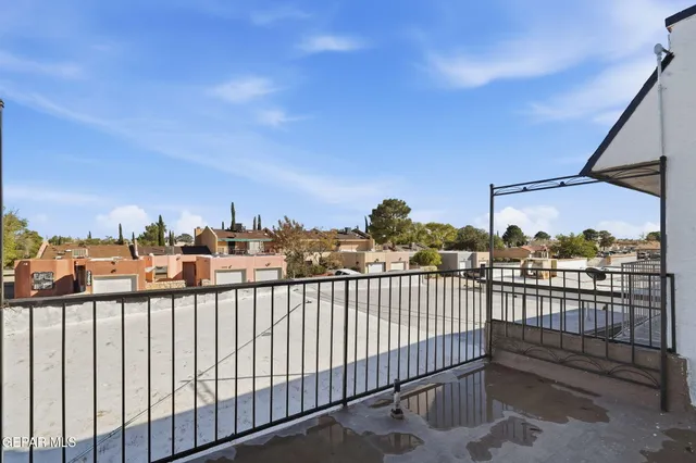 a view of city from balcony