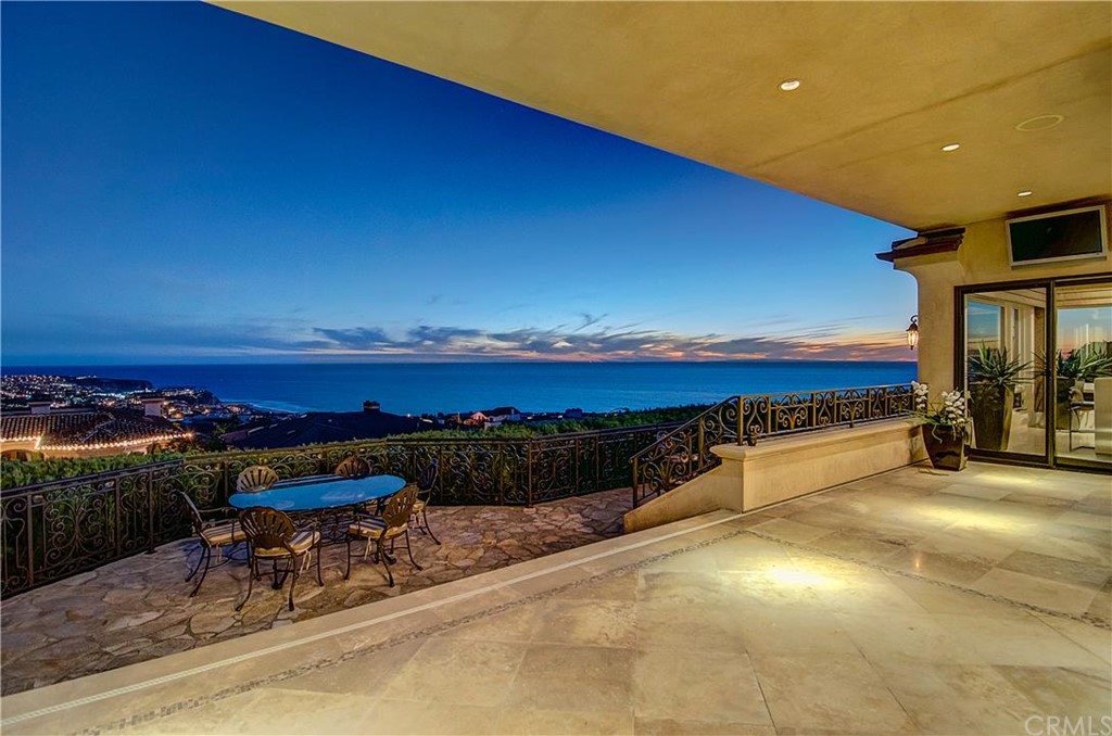 Twilight view of ocean from deck